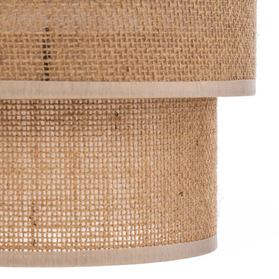 Calisto vegglampe, jute, naturbrun, bryter