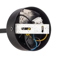 Calisto vegglampe, jute, naturbrun, bryter