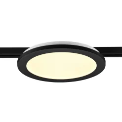 Camillus LED-skinnelampe for DUOline, svart, Ø 26 cm
