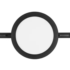 Camillus LED-skinnelampe for DUOline, svart, Ø 26 cm