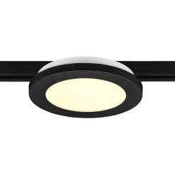 Camillus LED-skinnelampe for DUOline, svart, Ø 17 cm