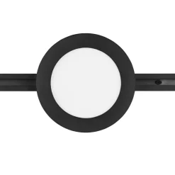 Camillus LED-skinnelampe for DUOline, svart, Ø 17 cm