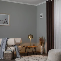 Can NT-134 bordlampe, gull, halvsirkelformet skjerm