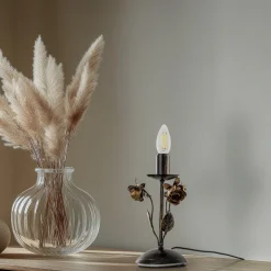 Carolina bordlampe, bronsefarget, 1 lyskilde, jern