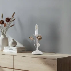 Carolina bordlampe, elfenbensfarget, 1 lyskilde, jern