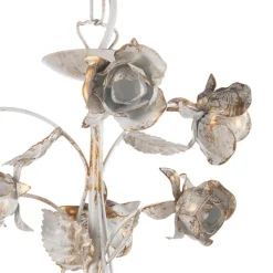 Carolina lysekrone, elfenbensfarget, 6 lyskilder, jern