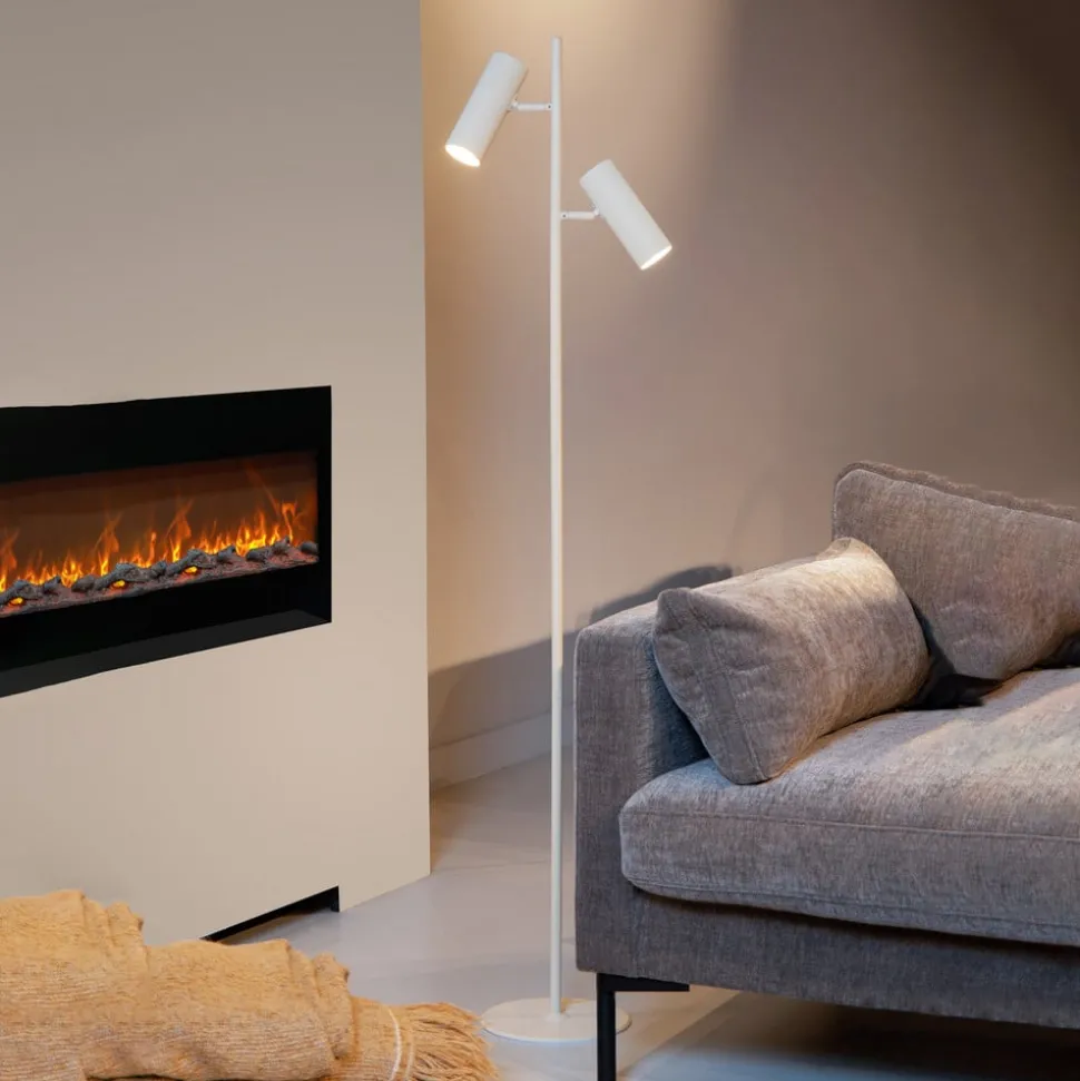 Club gulvlampe, justerbar, hvit, metall, 140 cm, GU10