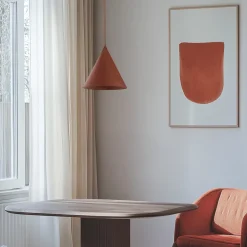 Cono pendellampe, enkeltlys, Ø 25 cm, teglrød