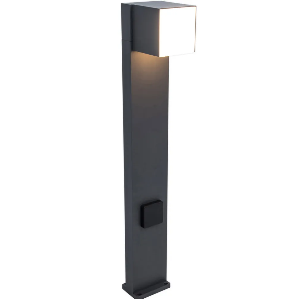 Cuba LED-veilampe, antrasitt med stikkontakt