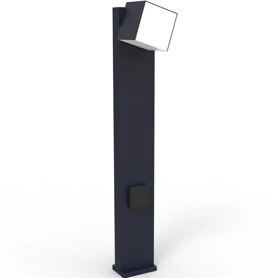 Cuba LED-veilampe, antrasitt med stikkontakt