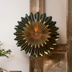 Dekostjerne Crystal, papir, uten fatning, grønn