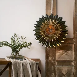 Dekostjerne Crystal, papir, uten fatning, grønn