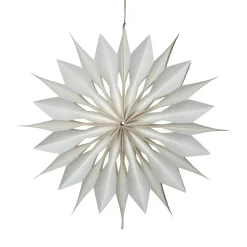 Dekostjerne Flinga papir hvit med magnet, batteri