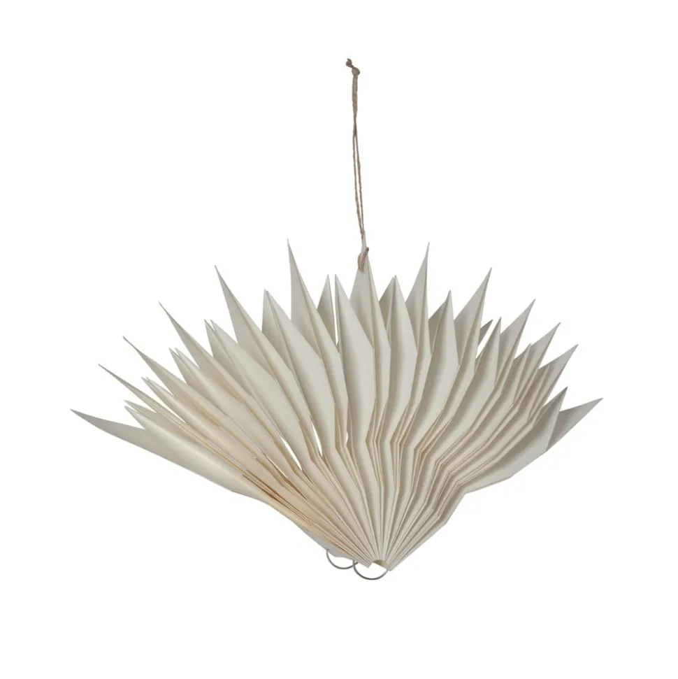 Dekostjerne Flinga papir hvit med magnet, batteri