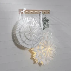 Dekostjerne Frost, papir uten fatning Ø 50 cm hvit