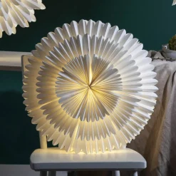 Dekostjerne Frost, papir uten fatning Ø 50 cm hvit