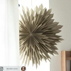 Dekostjerne Ice, papir, uten fatning, beige