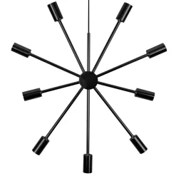 Dekostjerne Pix av metall, 9 lyskilder, svart
