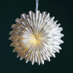 Dekostjerne Snow, papir uten fatning Ø 50 cm hvit