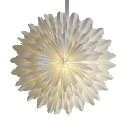 Dekostjerne Snow, papir uten fatning Ø 50 cm hvit