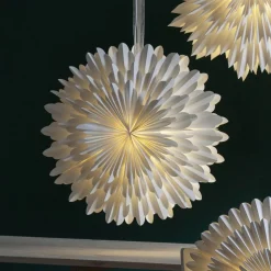 Dekostjerne Snow, papir uten fatning Ø 50 cm hvit