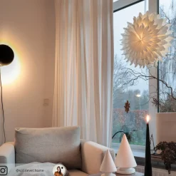 Dekostjerne Snow, papir uten fatning Ø 50 cm hvit