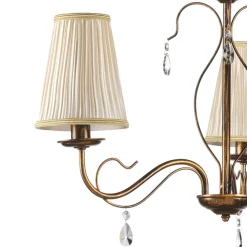 Delia lysekrone, bronsefarget, 3 lyskilder, Ø 60 cm