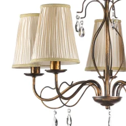 Delia lysekrone, bronsefarget, 5 lyskilder, Ø 68 cm