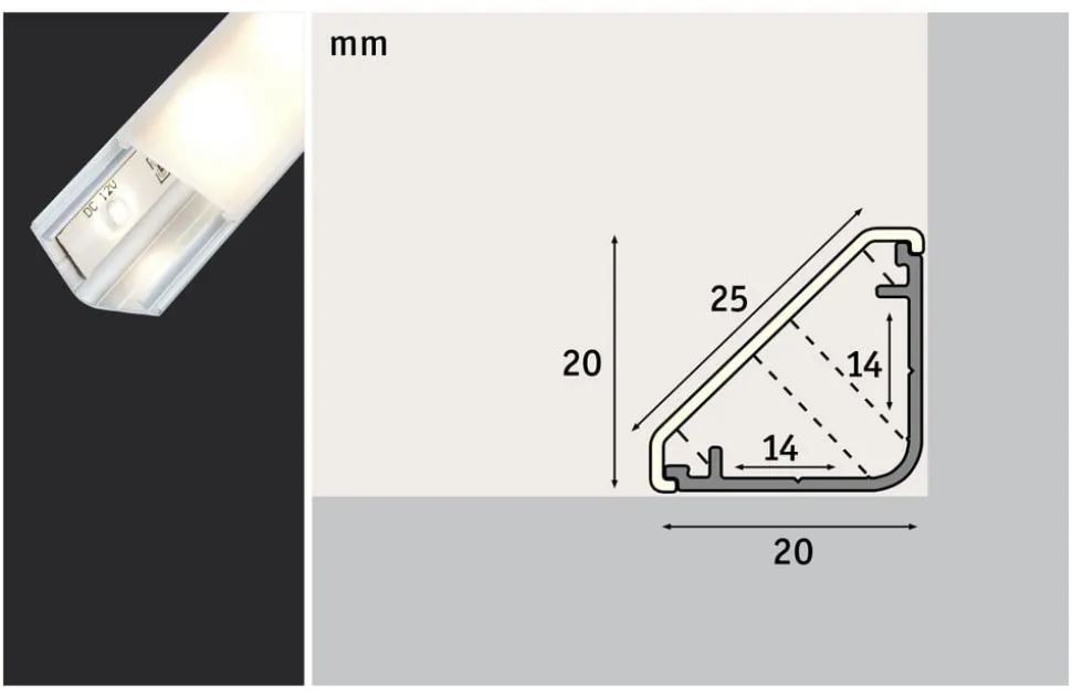 Delta-Profil für Your LED Stripe-system, 1m
