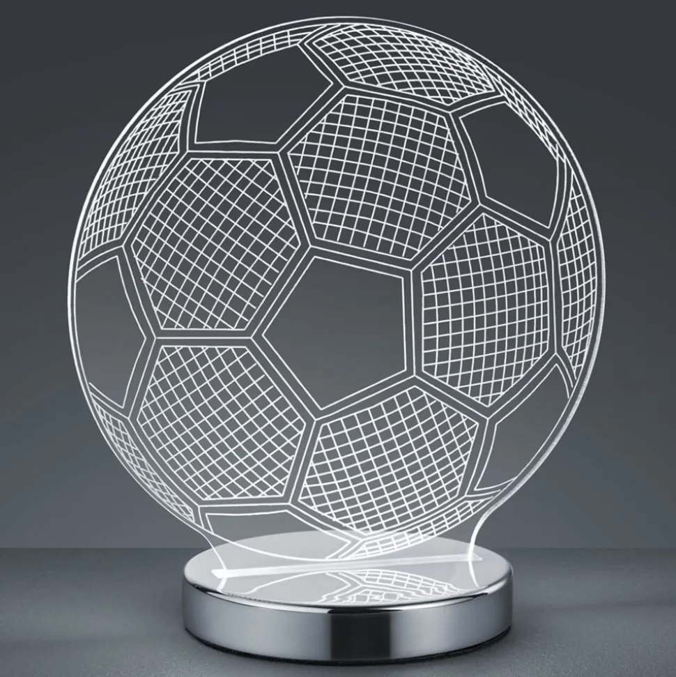 3D-hologram-bordlampe Ball – valgbar lysfarge