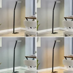 Dimbar LED-gulvlampe Salome, variabel lysfarge