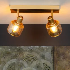 Downlight Bjorn, 2 lyskilder, gull/messing