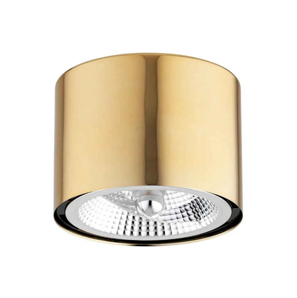 Downlight Chloe fast, stål messingfarget