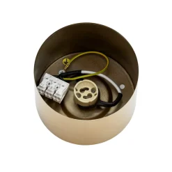 Downlight Chloe fast, stål messingfarget