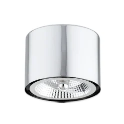 Downlight Chloe fast, stål forkrommet