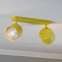 Downlight Chloe justerbar med 2 lyskilder, gul