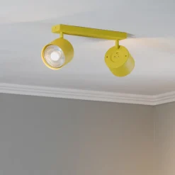 Downlight Chloe justerbar med 2 lyskilder, gul