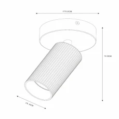 Downlight Clubs, 1 lyskilde, hvit