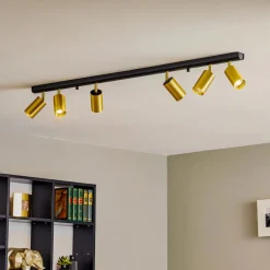 Downlight Eye Spot 6 lyskilder, svart/messing