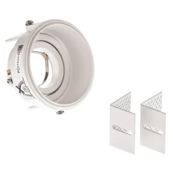 Downlight Hyde 1 lyskilde rund dreibar hvit