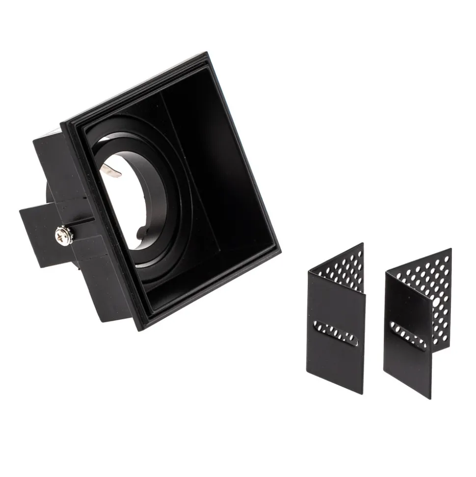 Downlight Hyde 1 lyskilde kantet dreibar svart