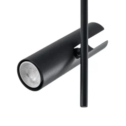 Downlight Leda 3, antrasitt, 3 lyskilder, stål, høyde 76 cm