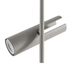 Downlight Leda 3, taupe, 3 lyskilder, stål, GU10, høyde 76 cm