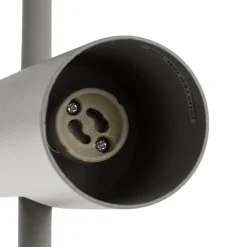 Downlight Leda 1, taupe, 1 lyskilde, stål, GU10, høyde 34 cm