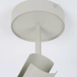 Downlight Leda 1, taupe, 1 lyskilde, stål, GU10, høyde 34 cm