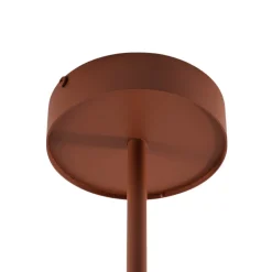 Downlight Leda 3, teglrød, 3 lyskilder, stål, høyde 76 cm