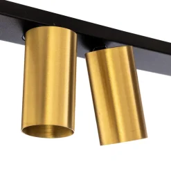 Downlight Mono VI svart/messing 6 lyskilder