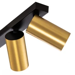 Downlight Mono VI svart/messing 6 lyskilder