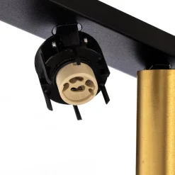 Downlight Mono VI svart/messing 6 lyskilder