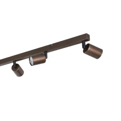 Downlight Top, justerbar, brun, 8 lyskilder, lineær